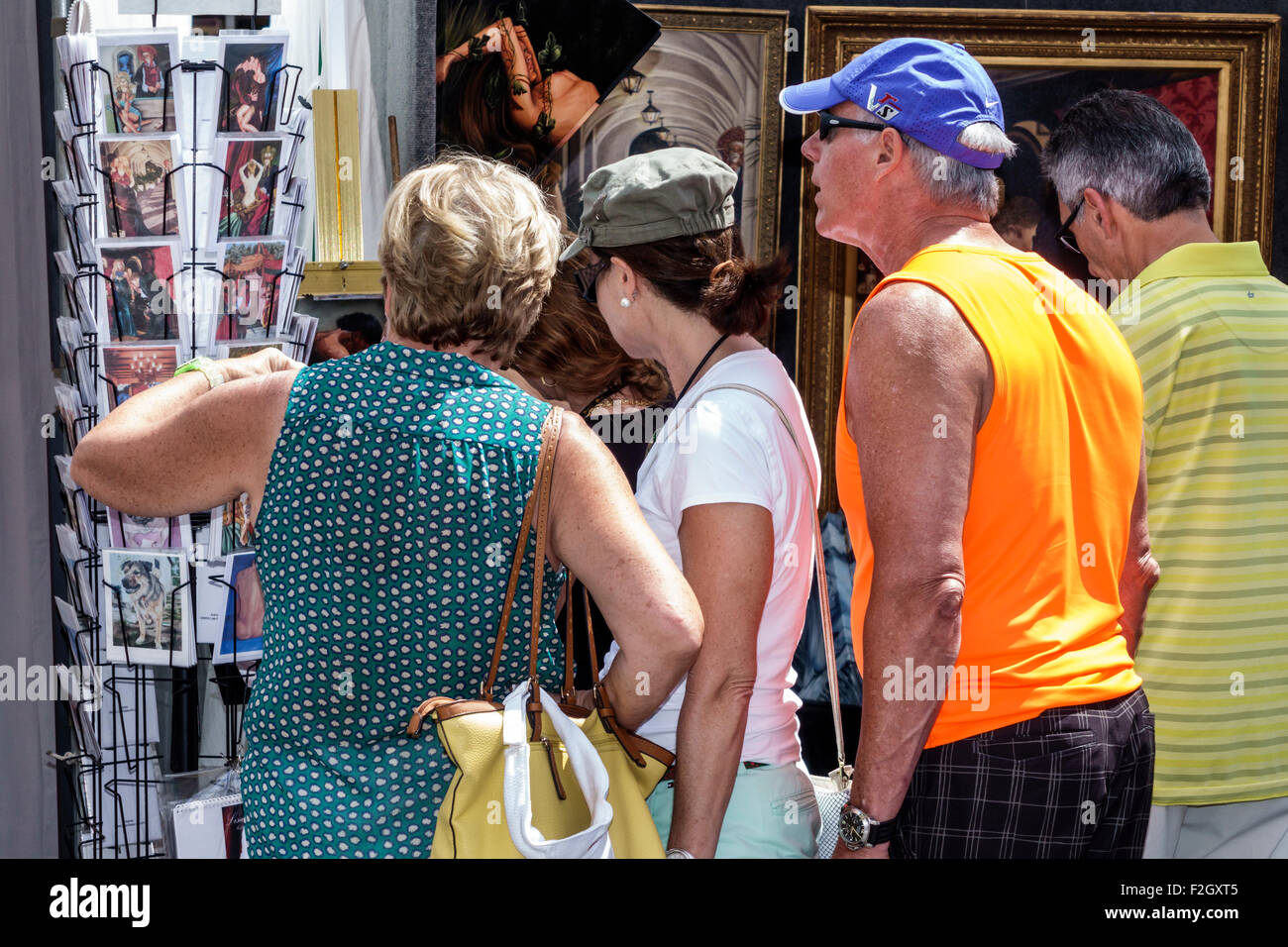Delray Beach Florida, East Atlantic Avenue, Delray Affair, festival annuale della fiera dell'arte, shopping shopper shopping negozi mercati di mercato marketpla Foto Stock