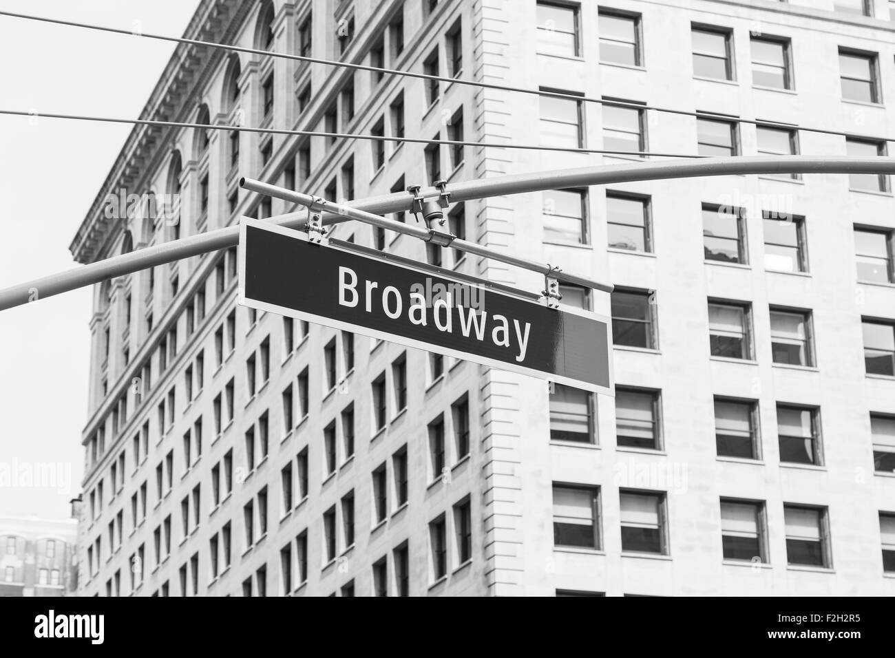 Un segno per Broadway a Manhattan, New York City Foto Stock