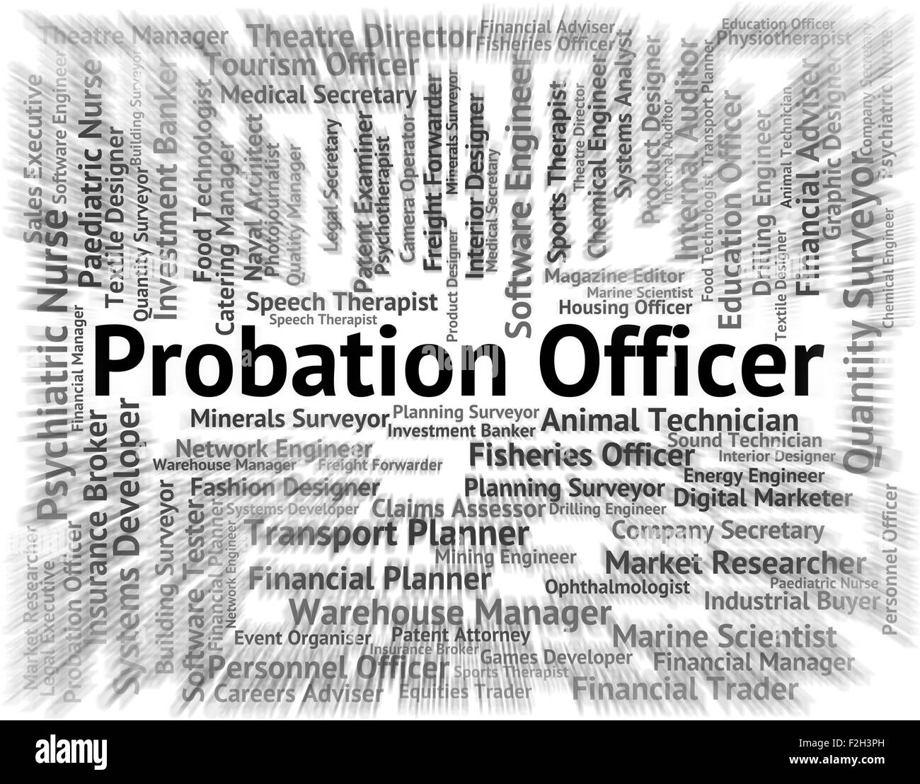 Probation Officer in rappresentanza di reclutamento affitto e noleggio Foto Stock