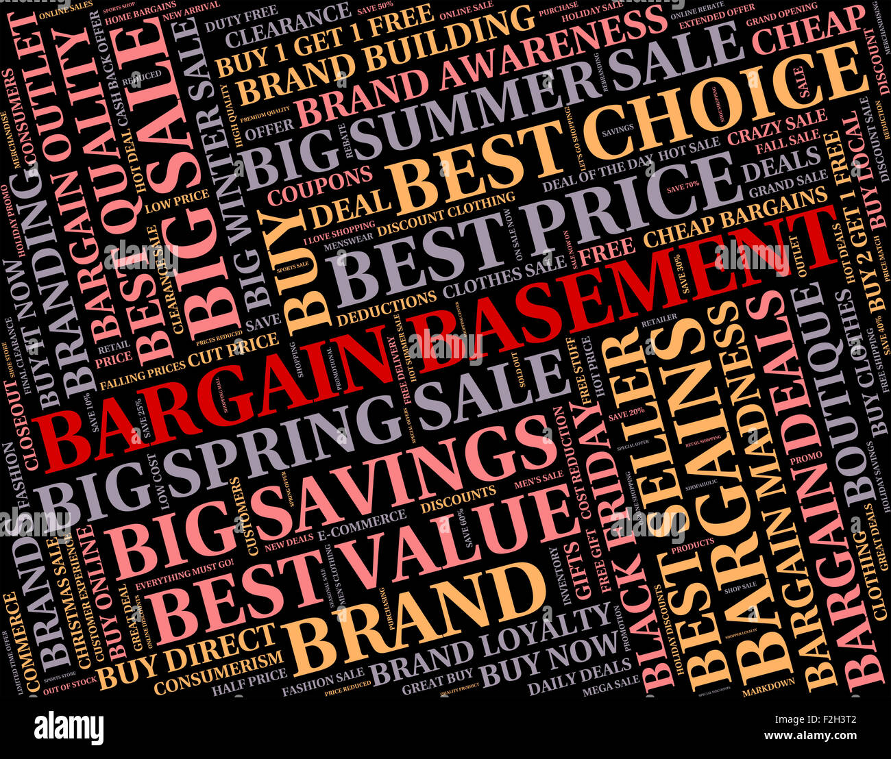 Affare seminterrato che rappresentano occasioni di sconto e speciali Foto Stock