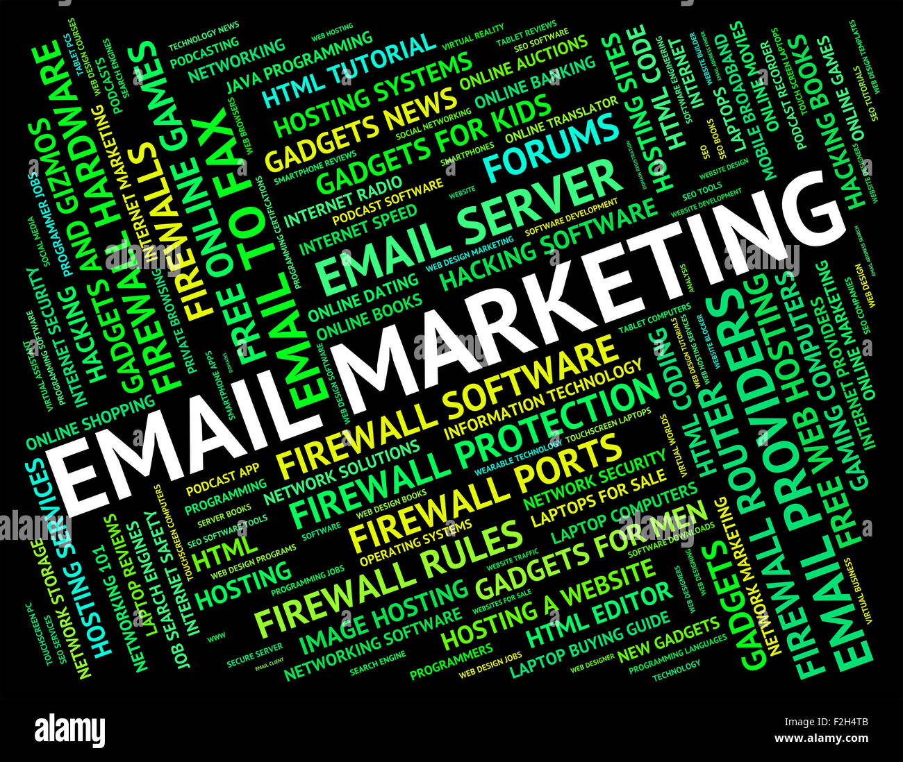 E-mail Marketing mostra inviare il messaggio e il testo Foto Stock