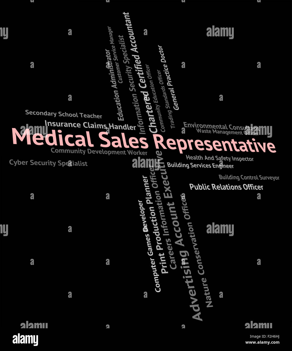 Medical Rappresentante Vendite mercato indicante la medicina terapeutica e Foto Stock