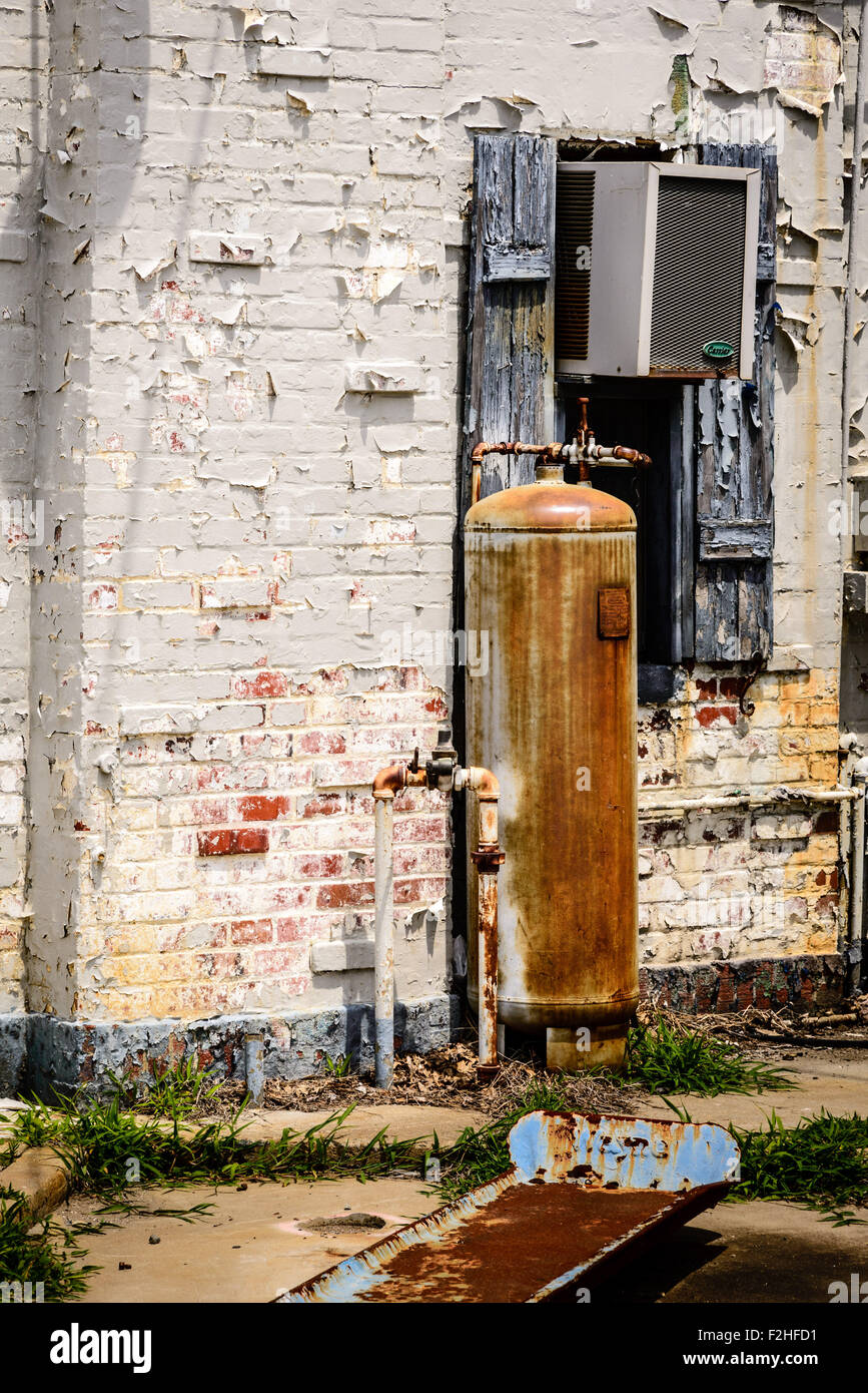 Il vecchio olio puro Gas Station, 401 Mason Avenue, Cape Charles, Virginia Foto Stock