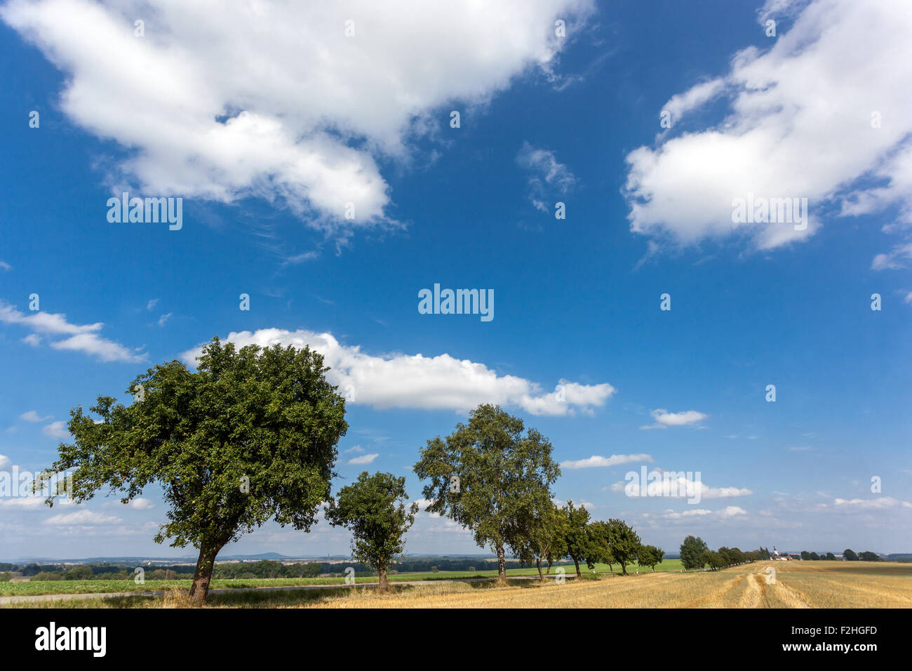 Paesaggio della Boemia Meridionale, nella Repubblica ceca, in Europa Foto Stock