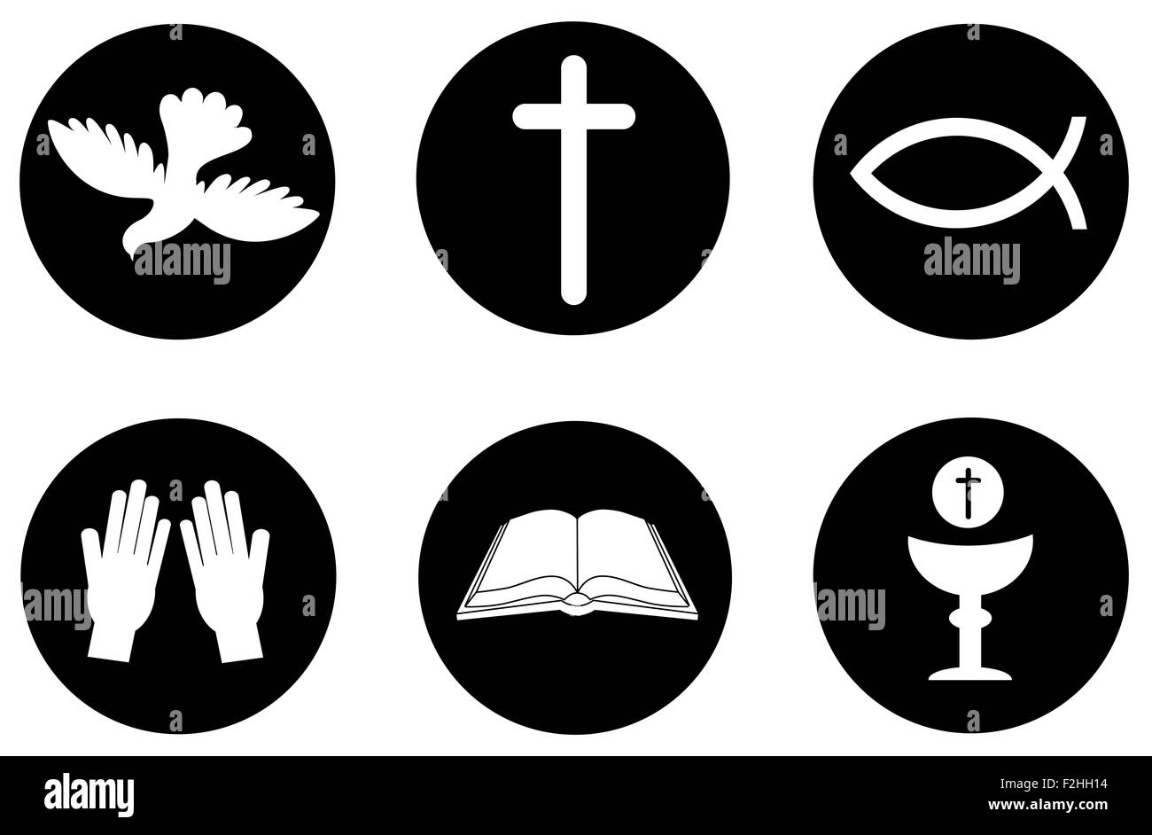 Il cristianesimo icone e simboli Foto Stock