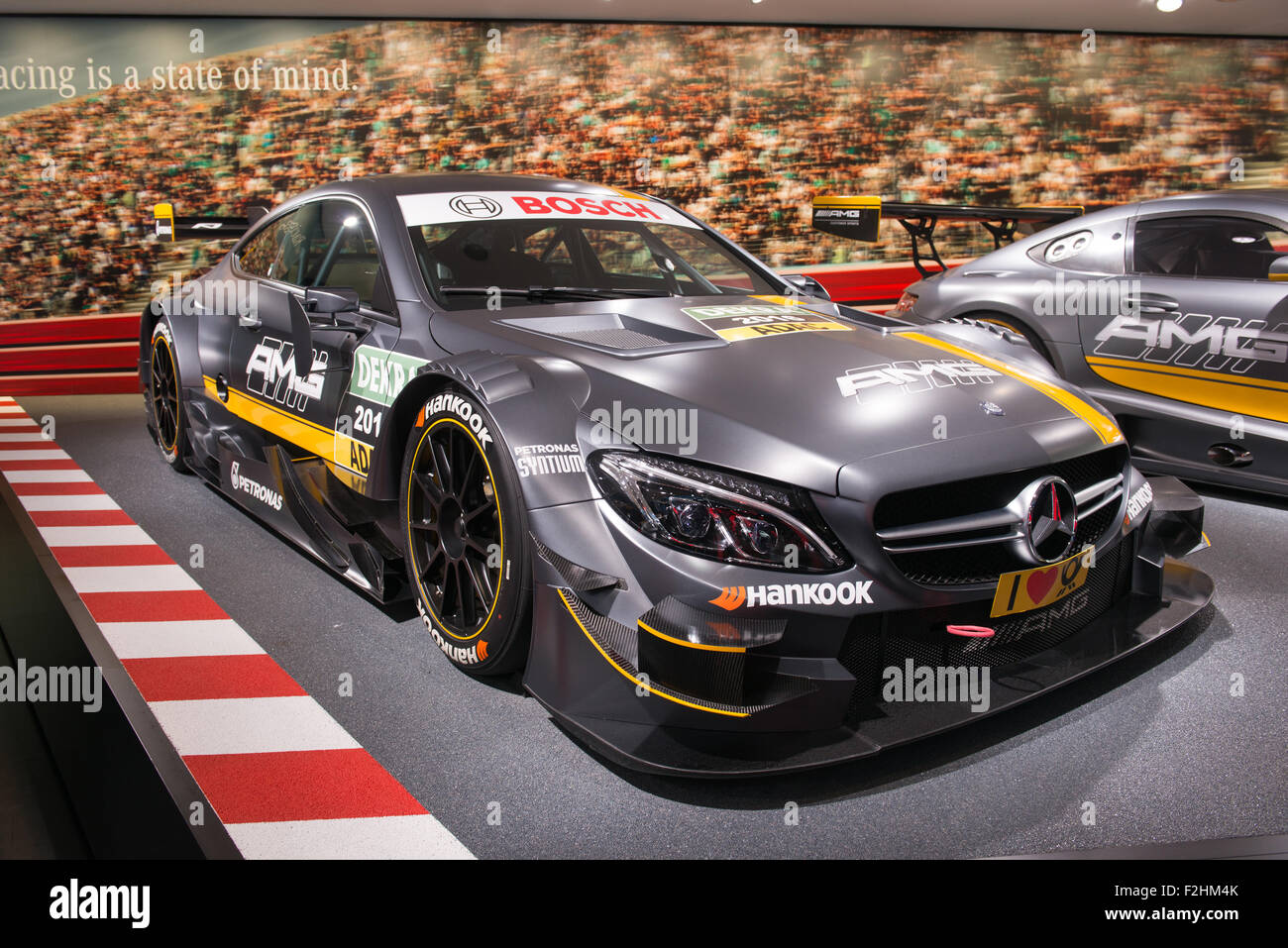 Frankfurt International Motor Show (IAA) 2015. La Mercedes-AMG DTM auto racing Foto Stock