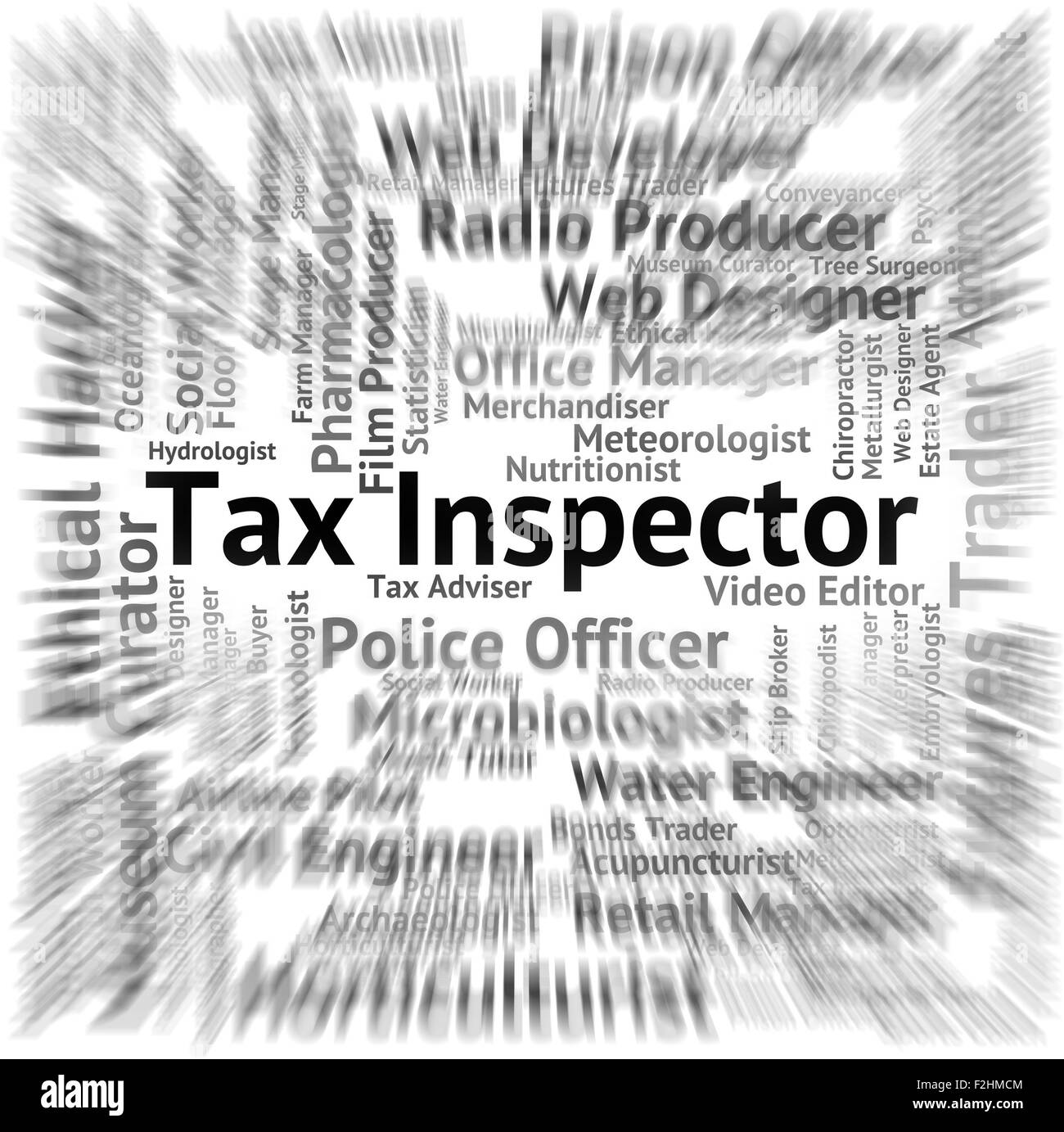 Ispettore fiscale in rappresentanza di investigatore supervisore e monitor Foto Stock