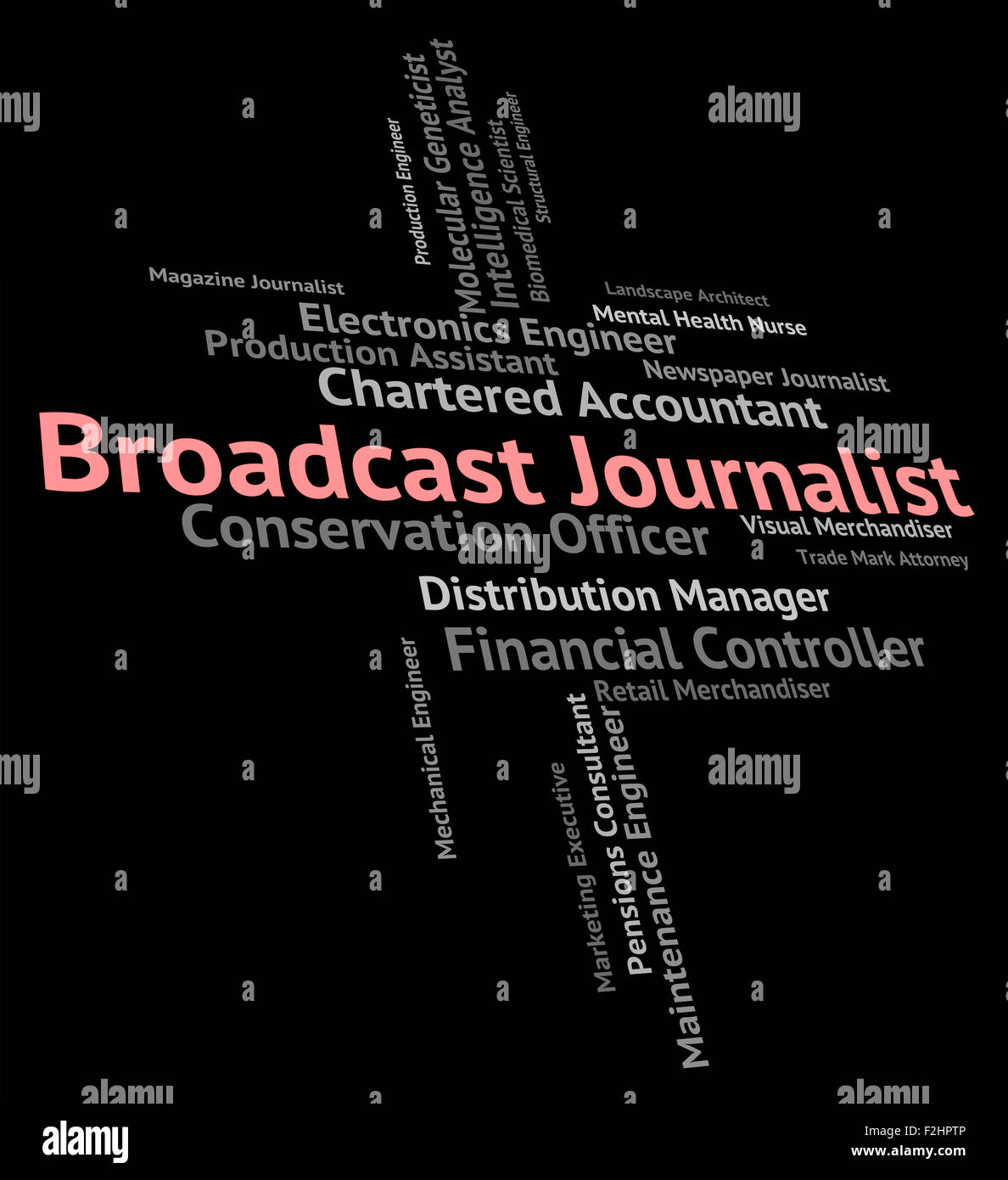 Giornalista televisivo significato copia Editor e Annuncio Foto Stock