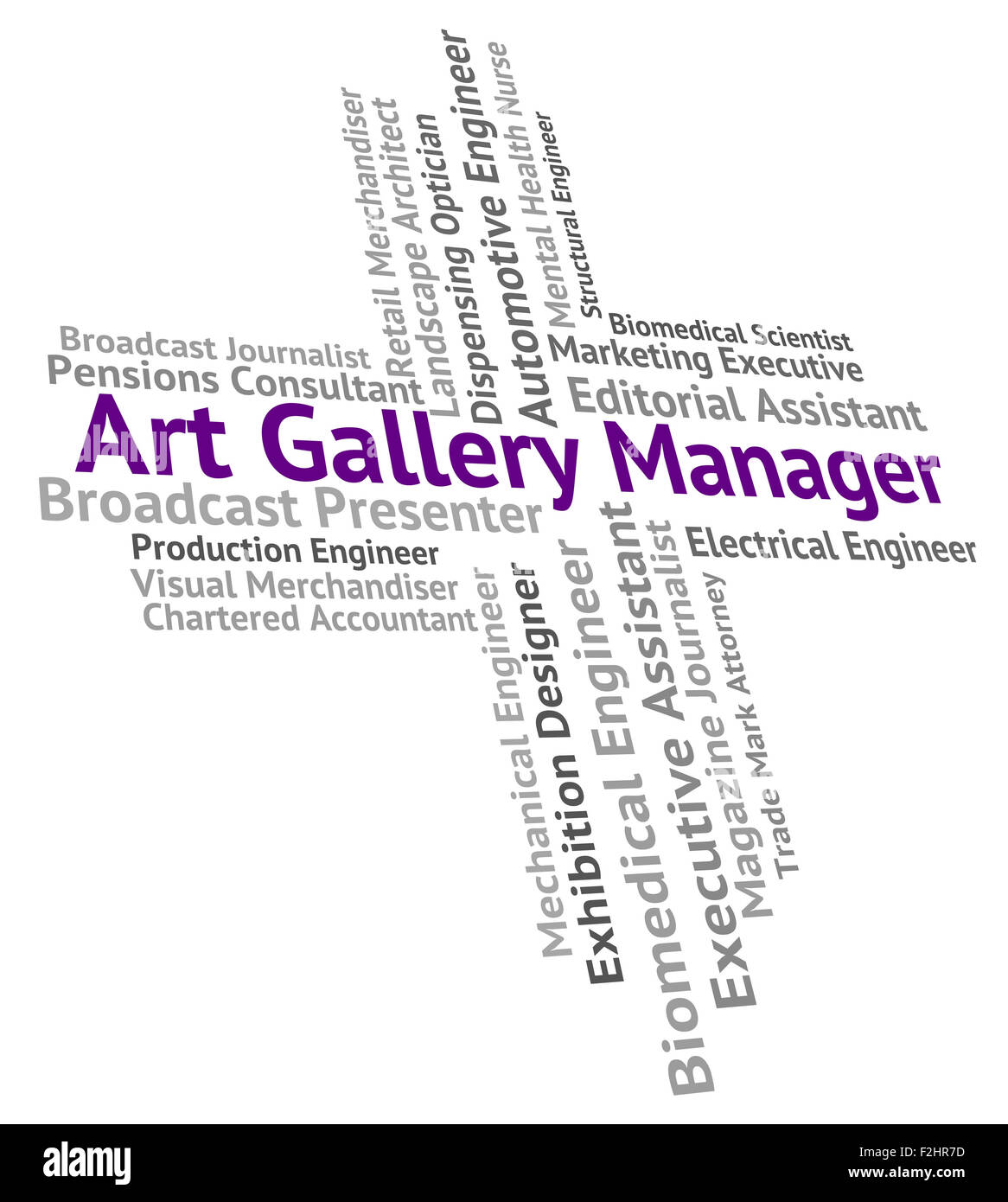 Galleria d'arte Manager significato Noleggio Design e carriera Foto Stock