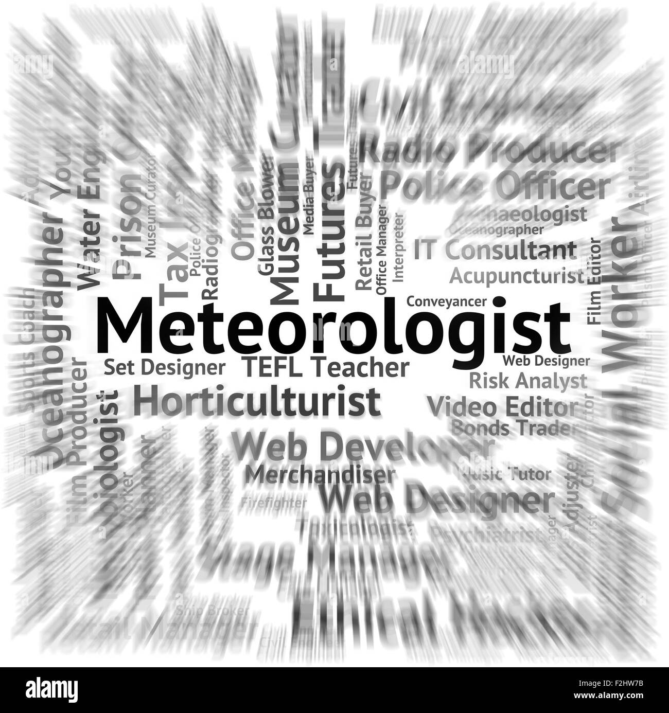 Metereologo Job in rappresentanza di assunzione e reclutamento specialista Foto Stock