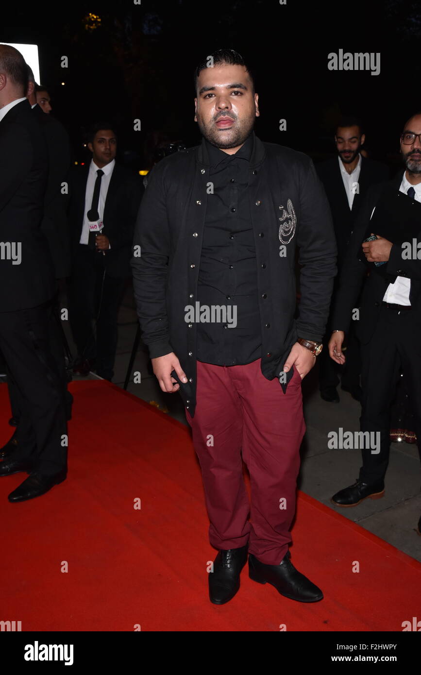 Londra, Regno Unito. 18 Settembre, 2015. Naughty Boy assiste il XV Asian Achievers Awards 2015 con Grosvenor House Hotel di Londra. Credito: Vedere Li/Alamy Live News Foto Stock