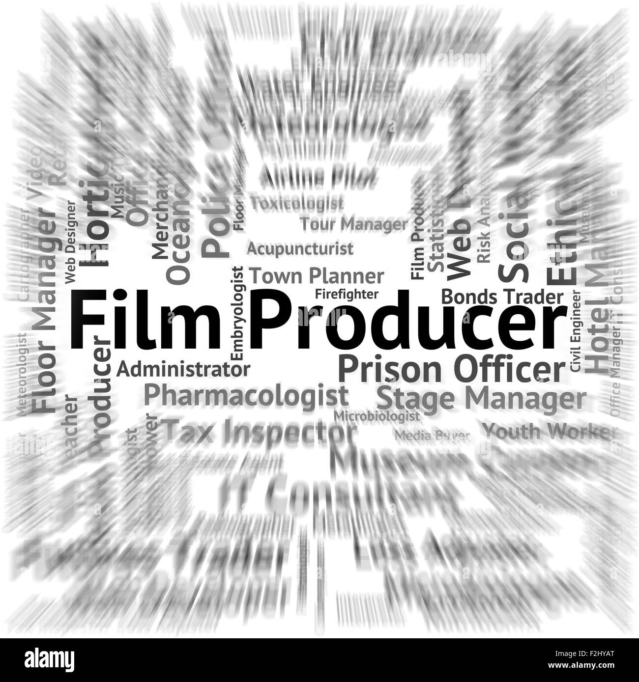 Produttore di film significato i processi di reclutamento e di noleggio Foto Stock