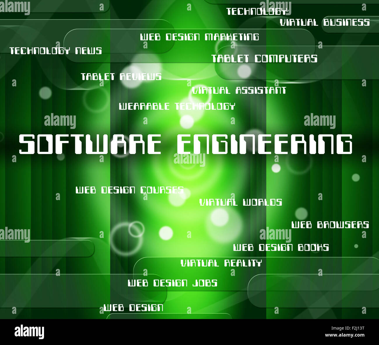 Ingegneria del Software che rappresenta Softwares di meccanica e programma Foto Stock