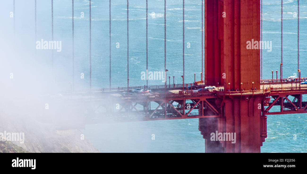 Il Ponte Golden Gate e la baia di San Francisco, San Francisco, California, Stati Uniti d'America Foto Stock