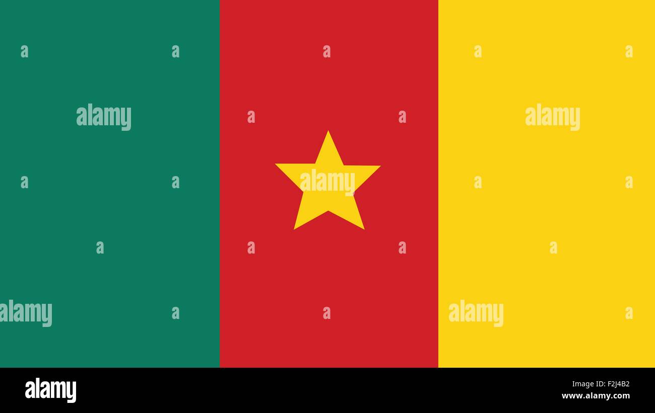 Bandiera del Camerun per giorno di indipendenza e infografico illustrazione vettoriale. Illustrazione Vettoriale