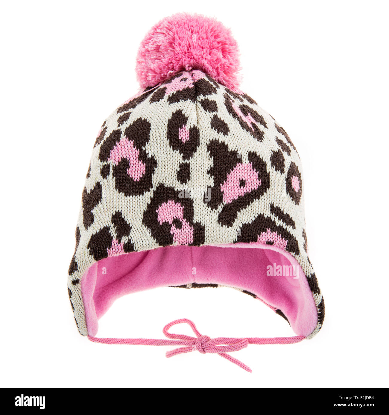 Bambini Cappello invernale isolato su uno sfondo bianco. Foto Stock