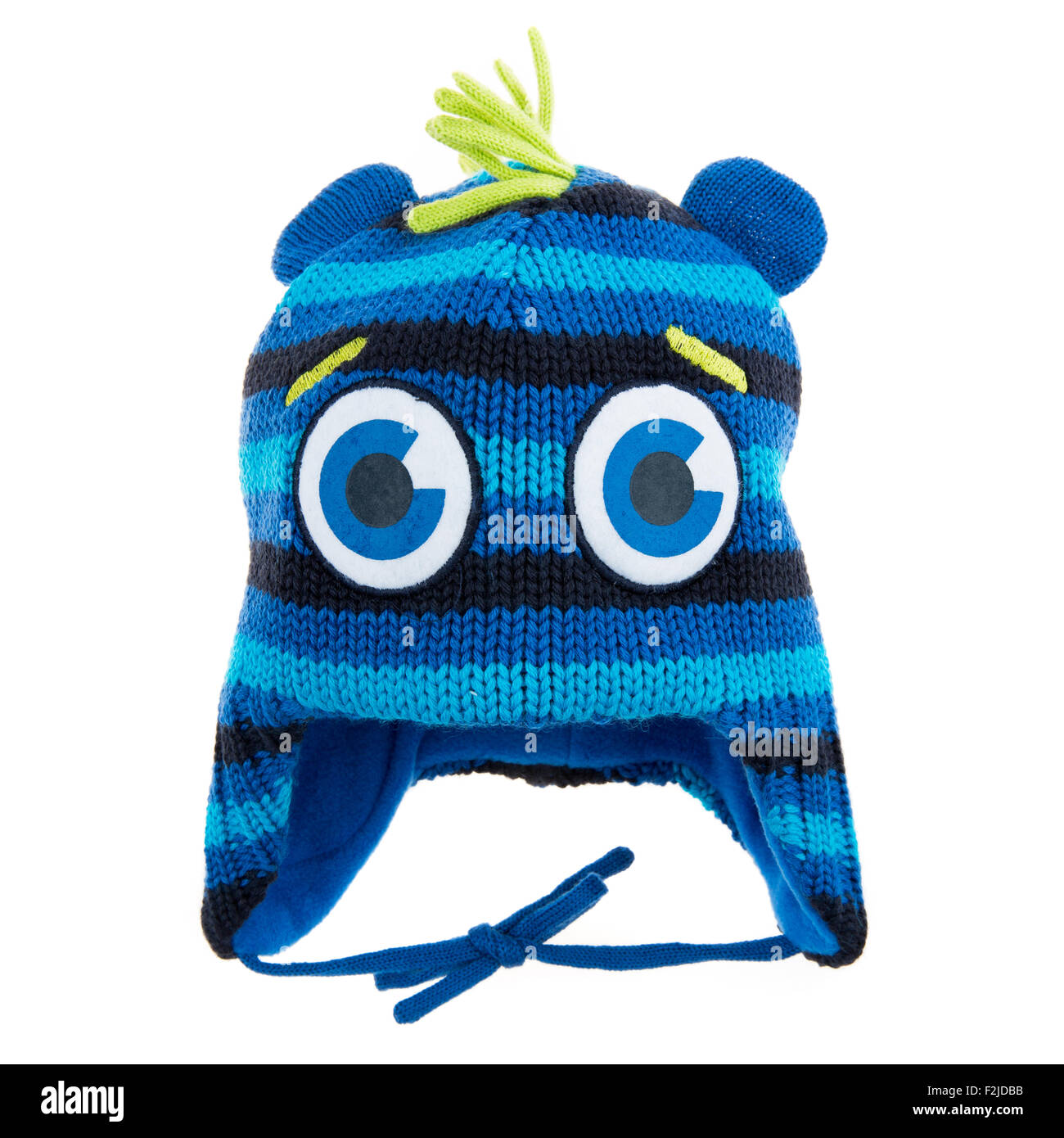 Bambini Cappello invernale isolato su uno sfondo bianco. Foto Stock