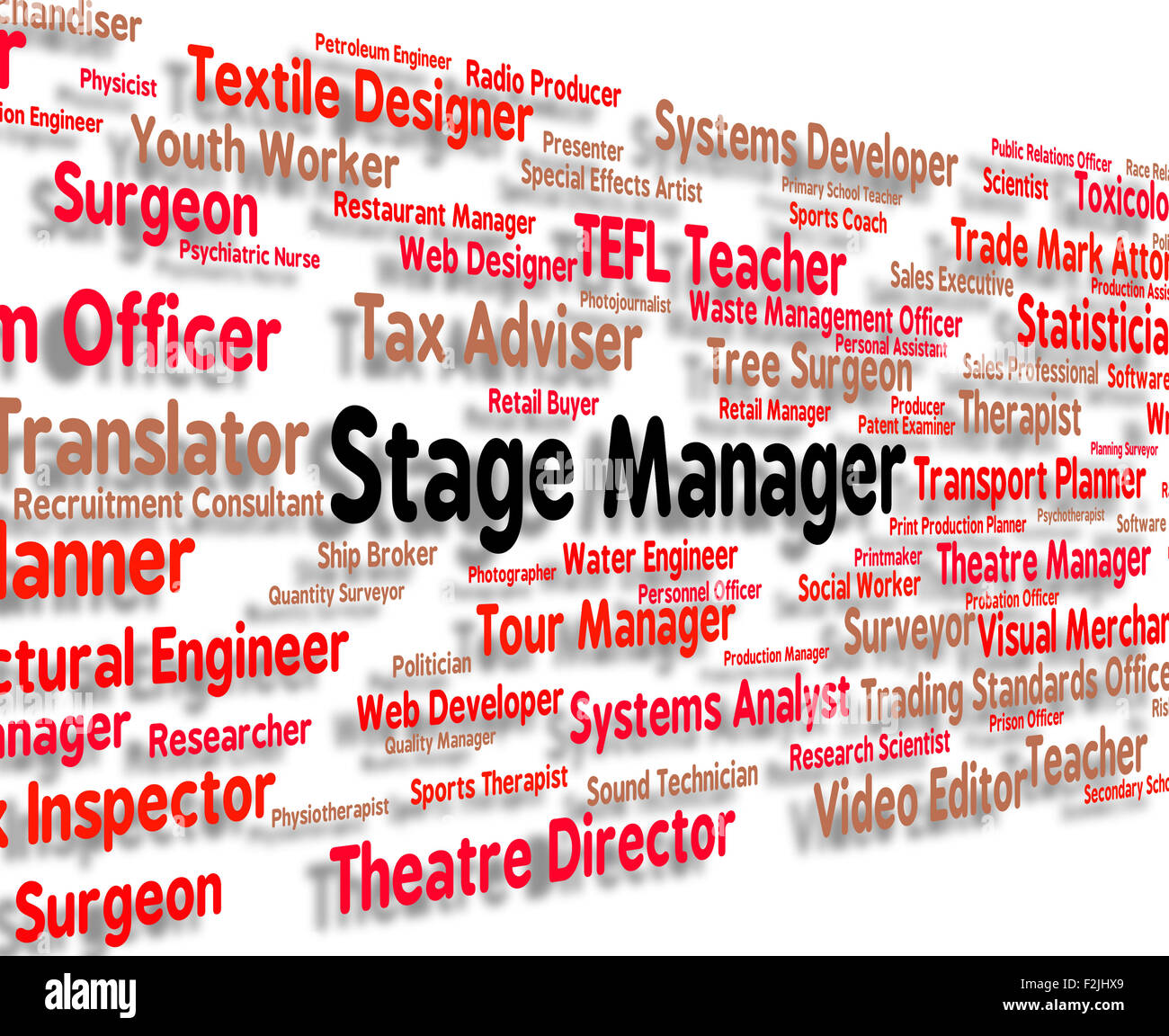 Stage Manager significato sorvegliante Direttore e principale Foto Stock