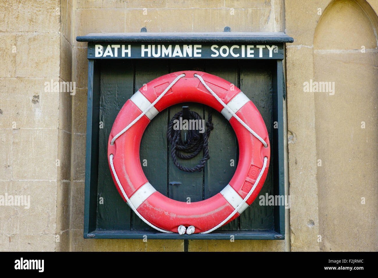 Cinghia di vita da un canale in Bath Regno Unito fornita dal bagno Humane Society Foto Stock