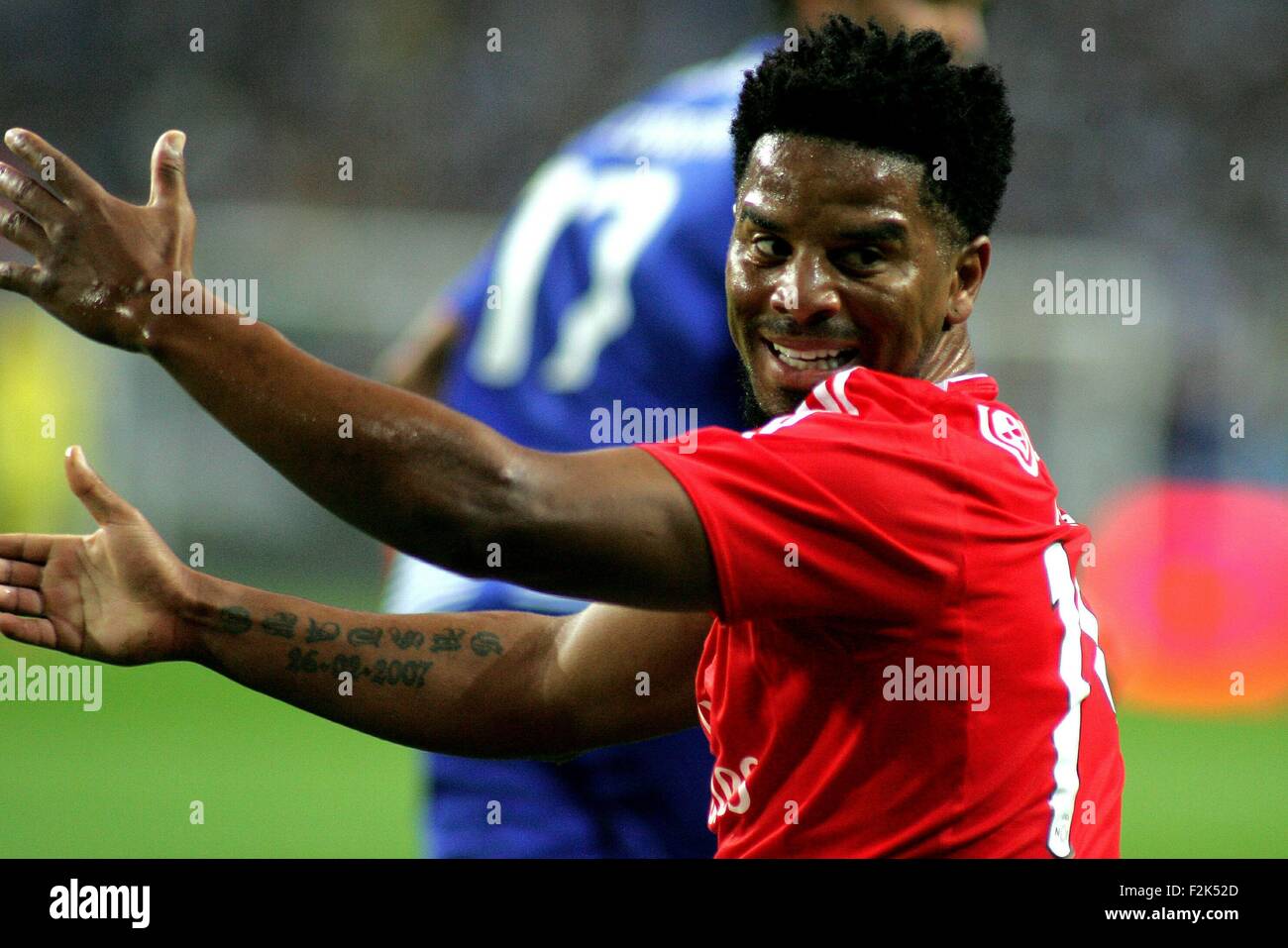 Porto, Portogallo. Xx Settembre, 2015. Eliseu (SL Benfica) in azione durante il portoghese Soccer League tra il Futebol Clube do Porto e lo Sport Lisboa e Benfica al Estadio do Dragao di Oporto, OPO. Helder Sousa/CSM/Alamy Live News Foto Stock