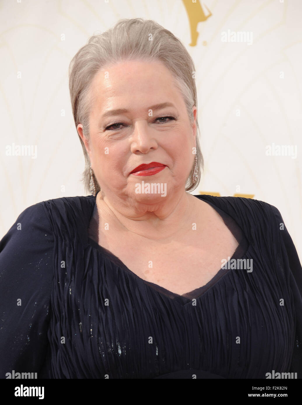 Los Angeles, California, USA. Xx Settembre, 2015. Kathy Bates frequentando il 67th annuale di Primetime Emmy Awards - Gli arrivi presso il Microsoft Theatre di Los Angeles, la California il 20 settembre 2015. 2015 Credit: D. lunga/Globe foto/ZUMA filo/Alamy Live News Foto Stock