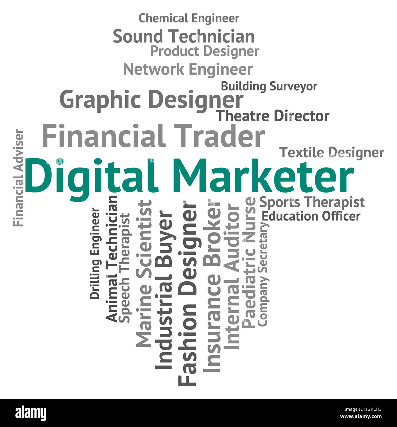 Il marketer digitali significato High Tec e della tecnologia Foto Stock