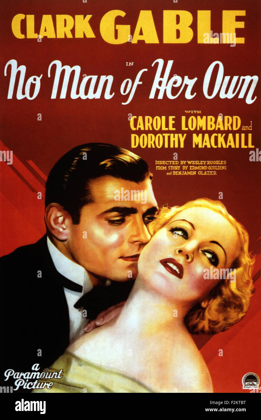 Nessun uomo della sua propria (1932) - poster del filmato Foto Stock