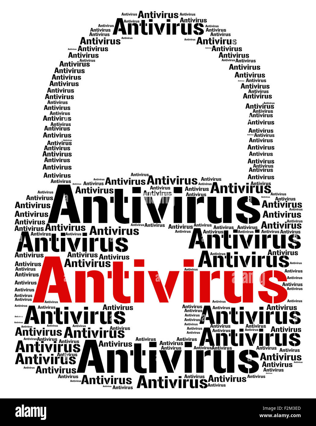 Bloccaggio di antivirus che rappresenta un attacco di proteggere e spyware Foto Stock