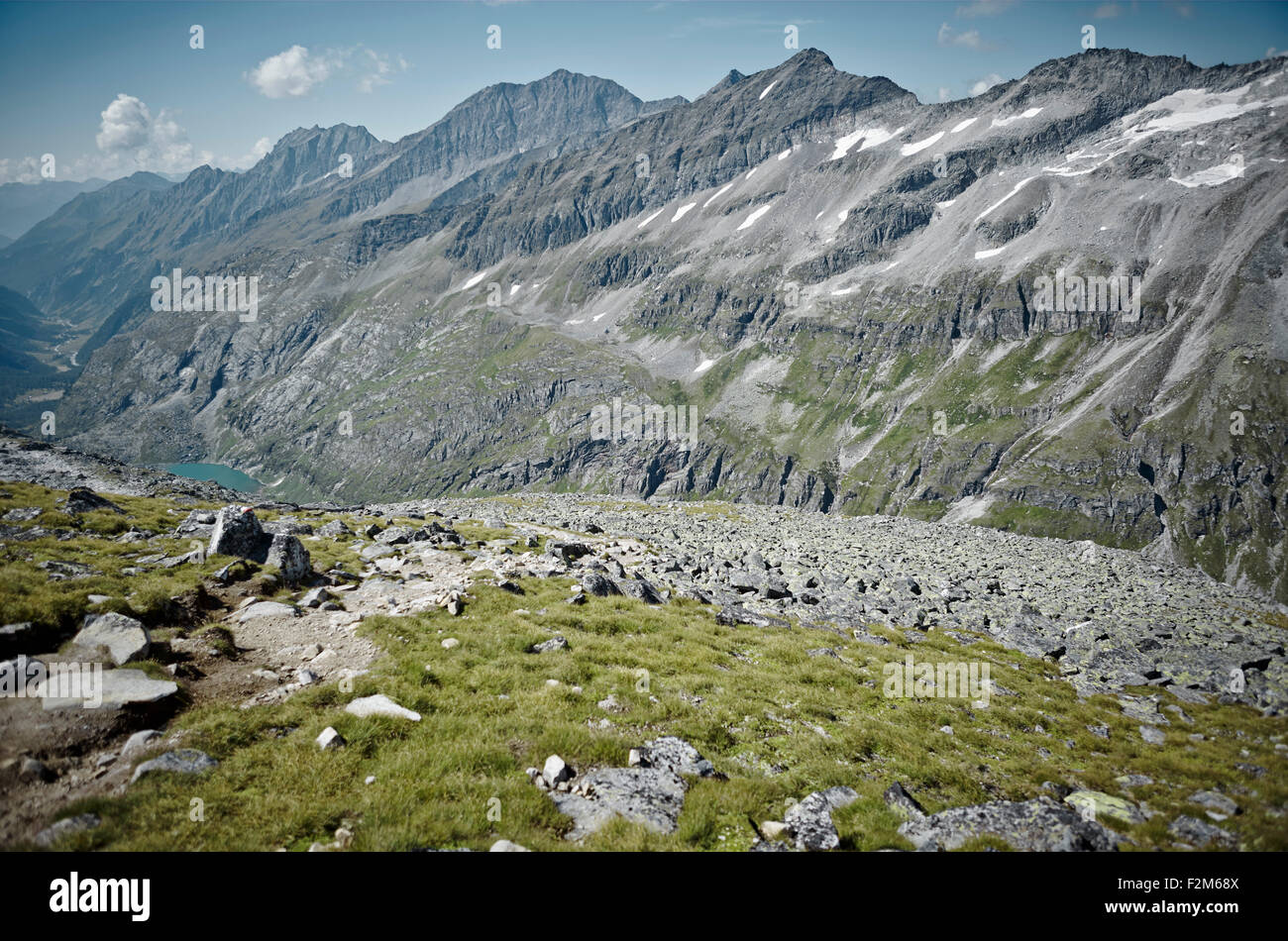 Austria, Tirolo orientale, Parco Nazionale degli Hohe Tauern, mountainscape con Weisssee Foto Stock