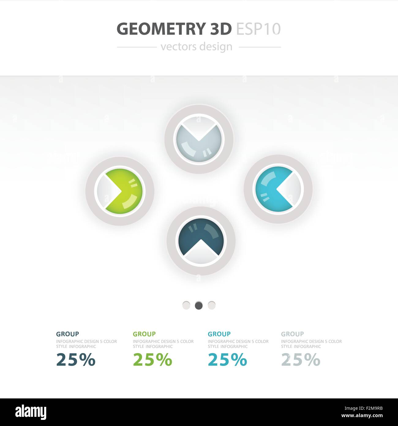 Set di grafici di carta per una presentazione dei dati numerici. Vettore elemento infographics. Illustrazione Vettoriale