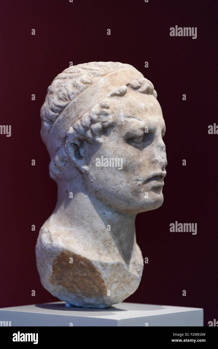 Berlino. Germania. Ritratto del re Antioco IV Epiphanes di Siria, circa 175 BC. Altes Museum di Berlino, Germania. Foto Stock