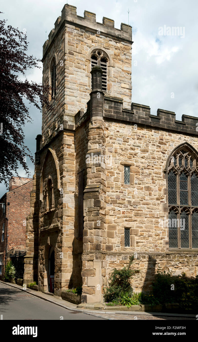 Durham Heritage Centre e Museo, nella ex chiesa di St Mary-le-Bow (XVII sec.), Nord Bailey, Durham City, England, Regno Unito Foto Stock