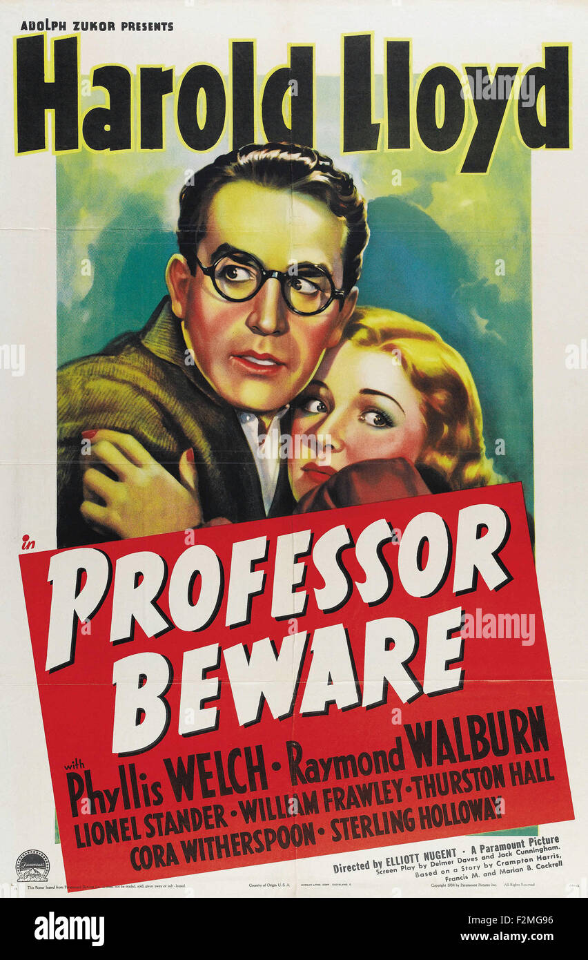 Il Professor attenzione - poster del filmato Foto Stock