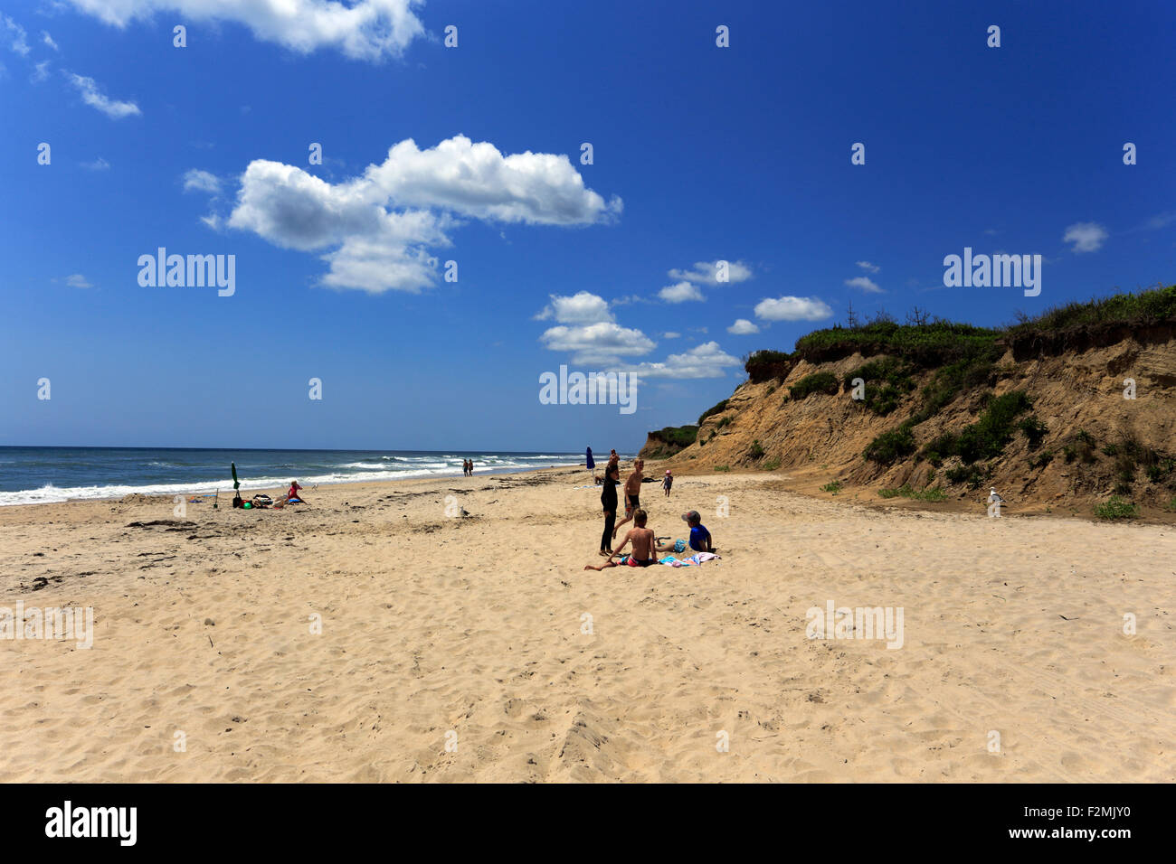 Fosso pianure spiaggia Montauk Long Island New York Foto Stock