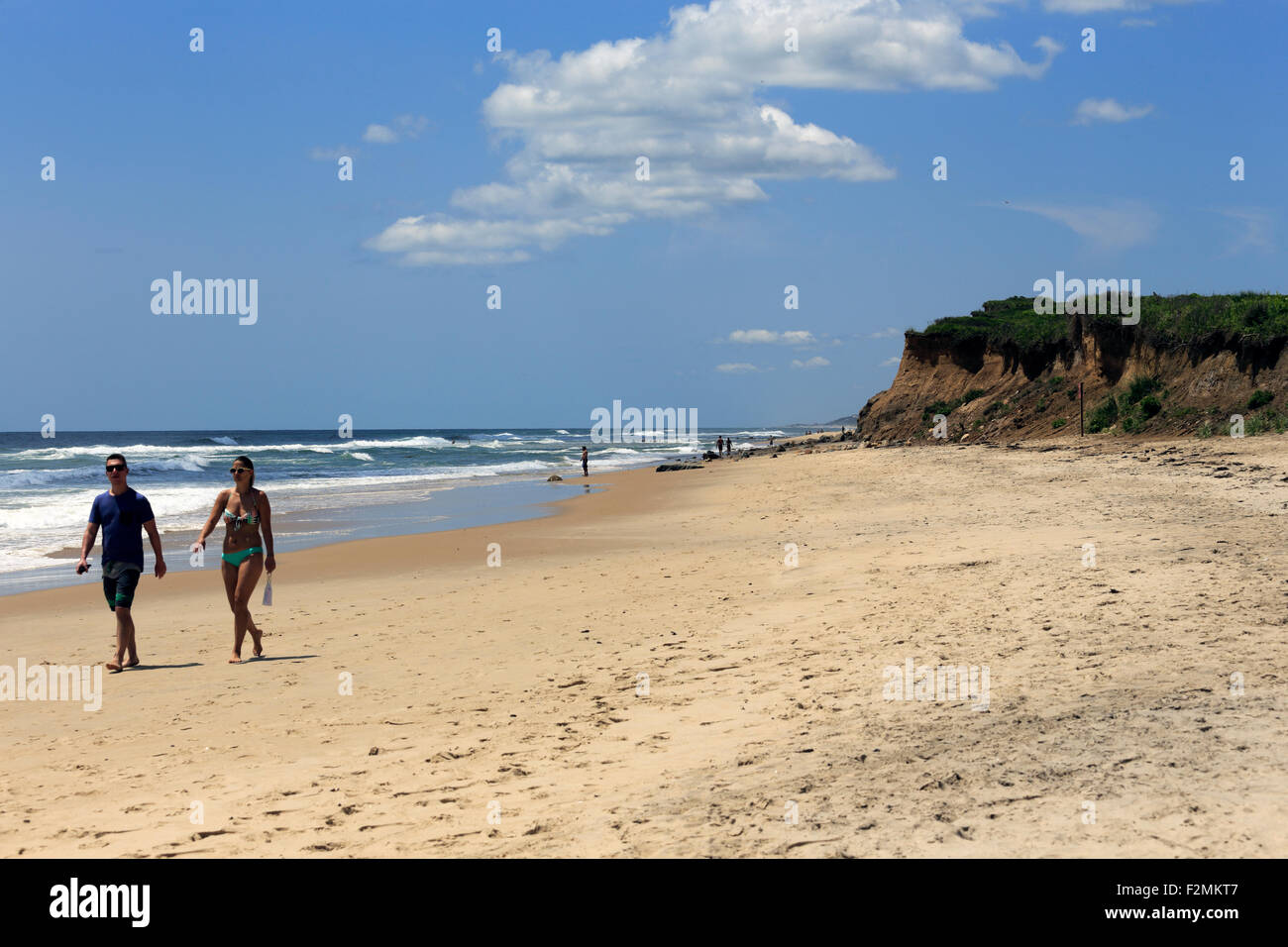 Fosso pianure spiaggia Montauk Long Island New York Foto Stock