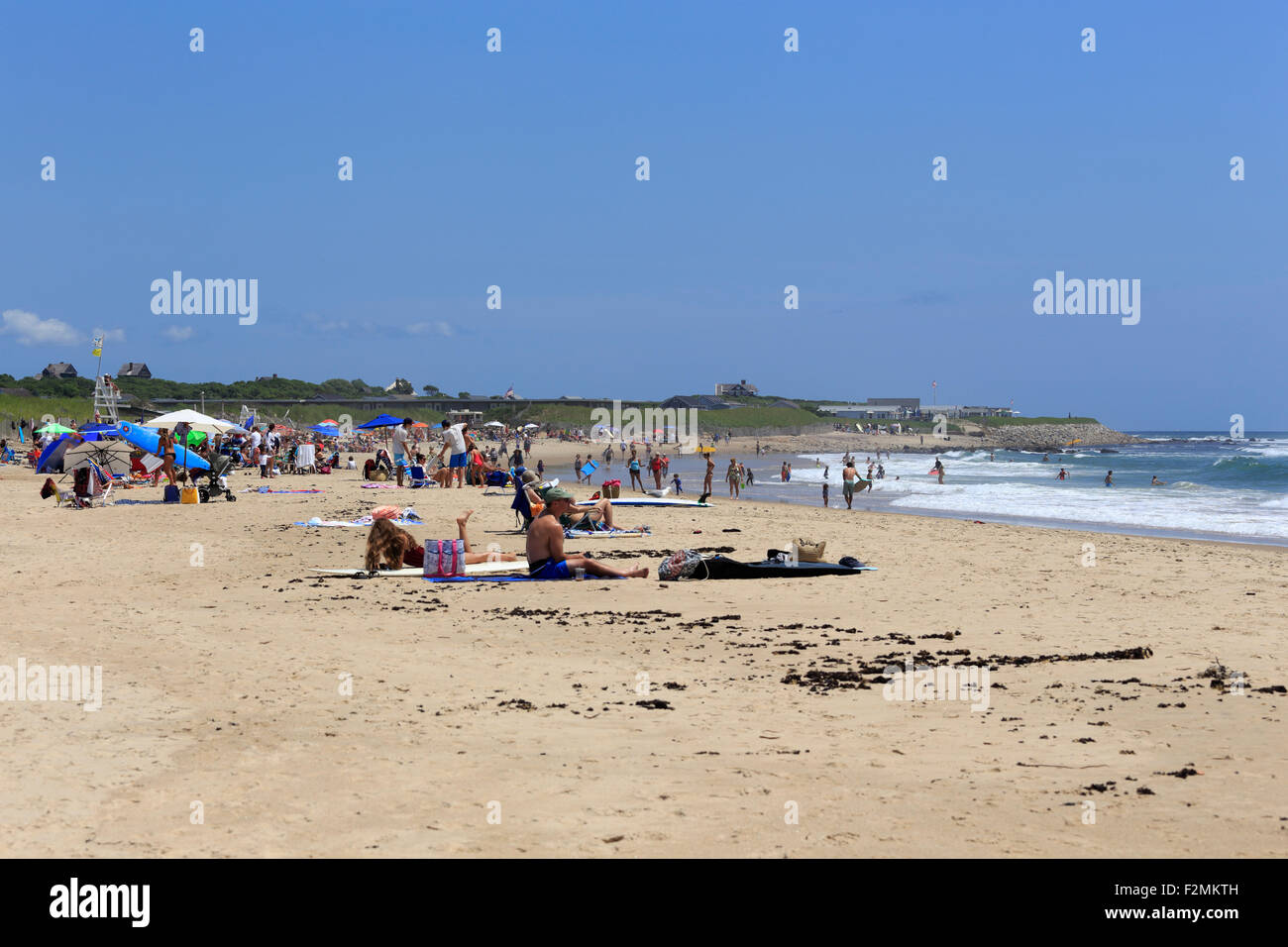 Fosso pianure spiaggia Montauk Long Island New York Foto Stock