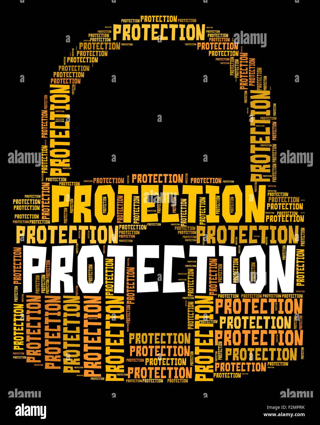 Blocco di protezione che rappresentano la password riservata e sicura Foto Stock