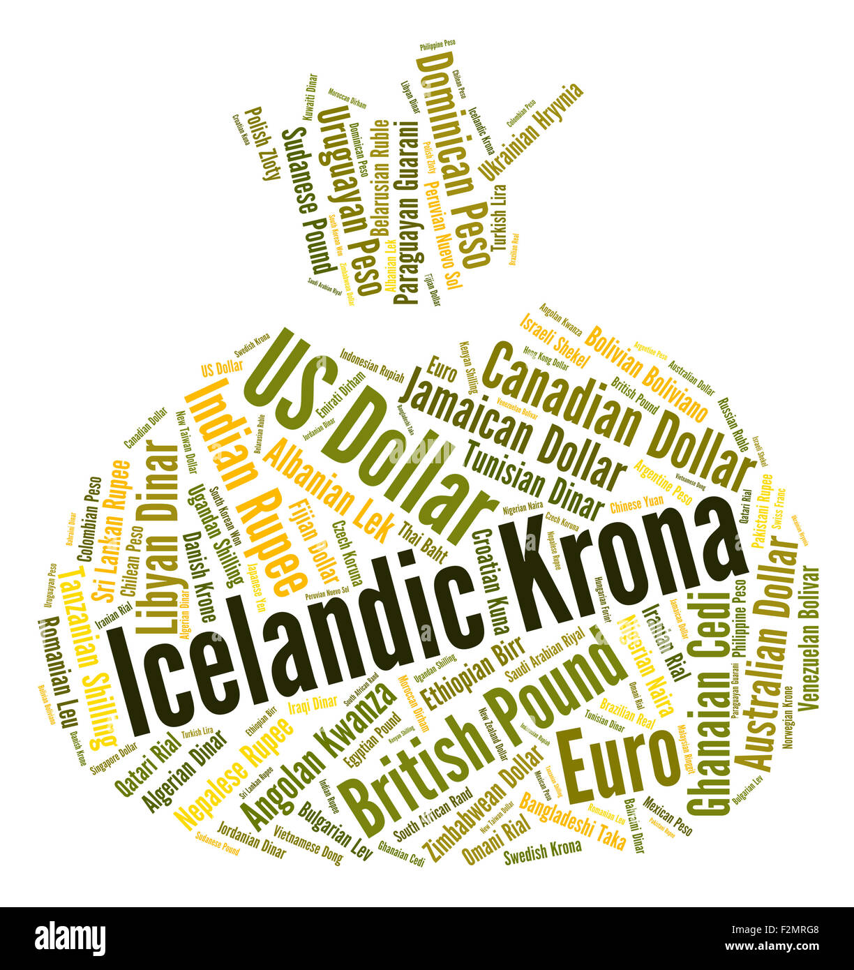 Corona islandese Significato del tasso di cambio e mercati Foto Stock