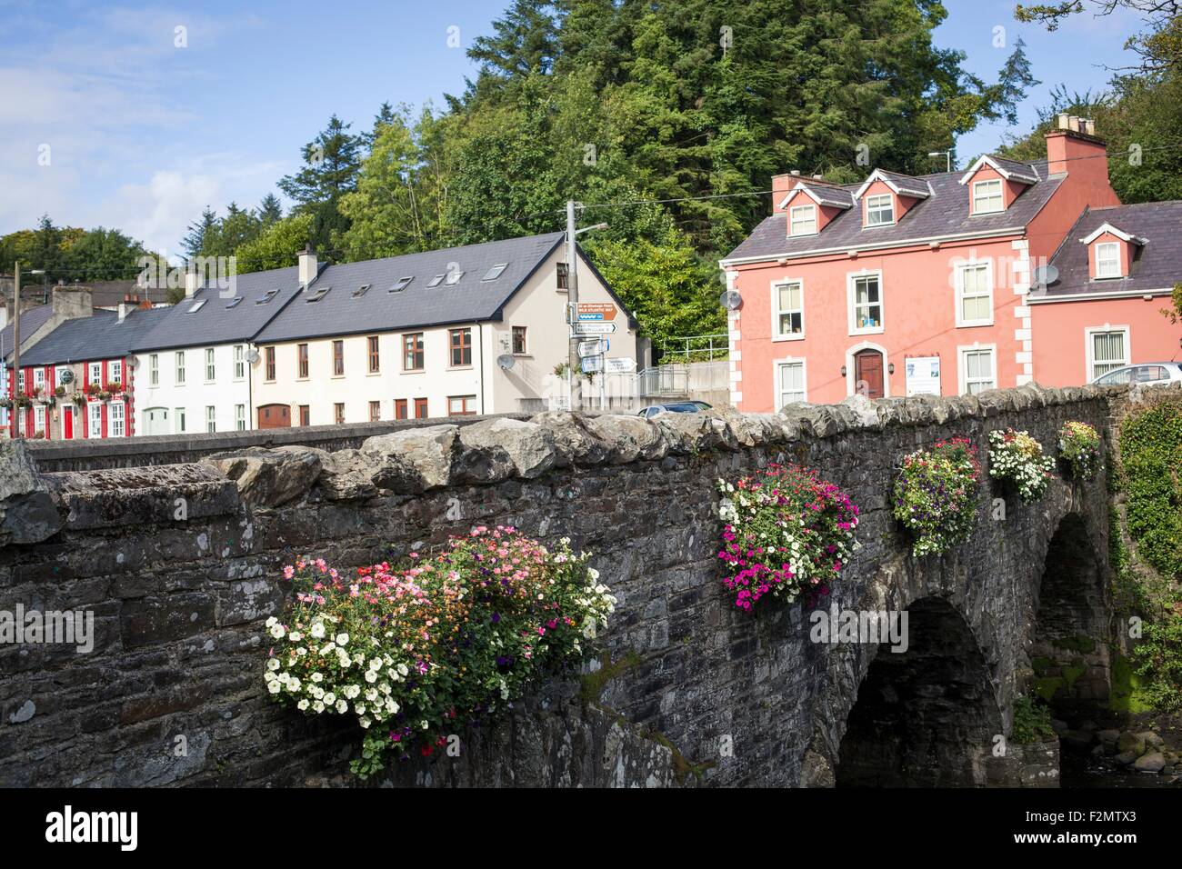 La città di Ramelton in Co. Donegal, Irlanda Foto Stock