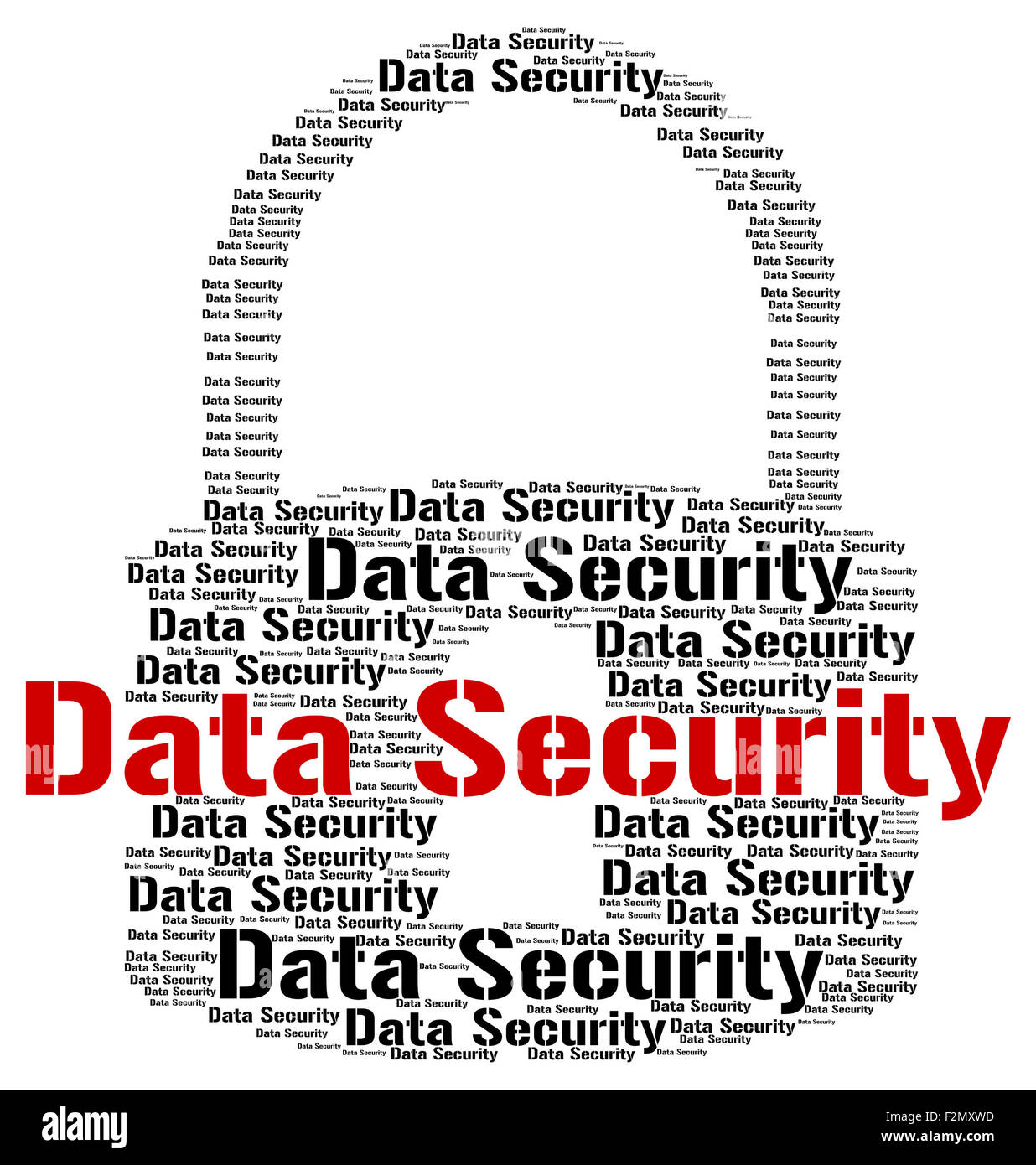 La sicurezza dei dati protetti indicante vietato e Login Foto Stock