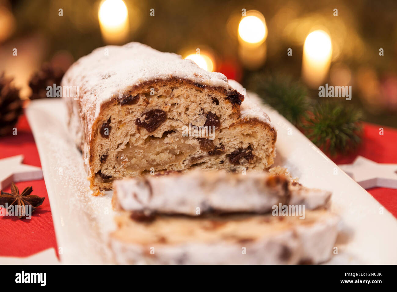 Lo stollen alla vigilia di Natale Foto Stock