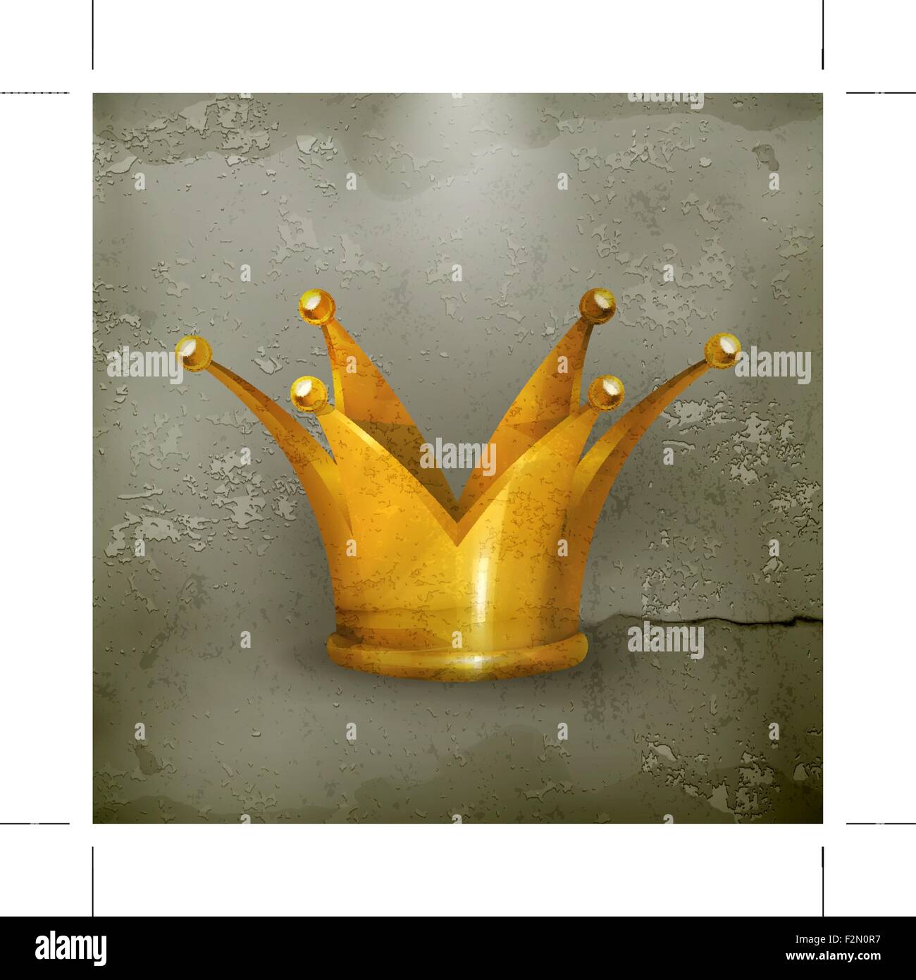 Elemento di design Corona oro, old-style di vettore Illustrazione Vettoriale