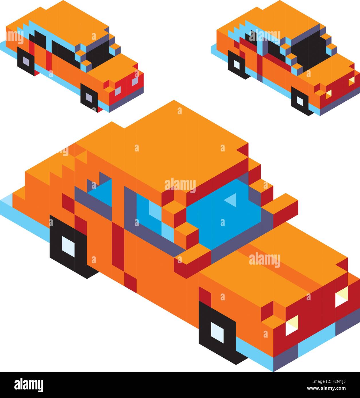 Lo sviluppo del vettore di pixel auto Illustrazione Vettoriale