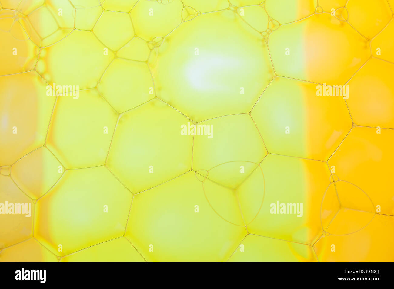 Abstract background esagonale con forme geometriche. Schiuma di sapone extreme closeup. Foto Stock