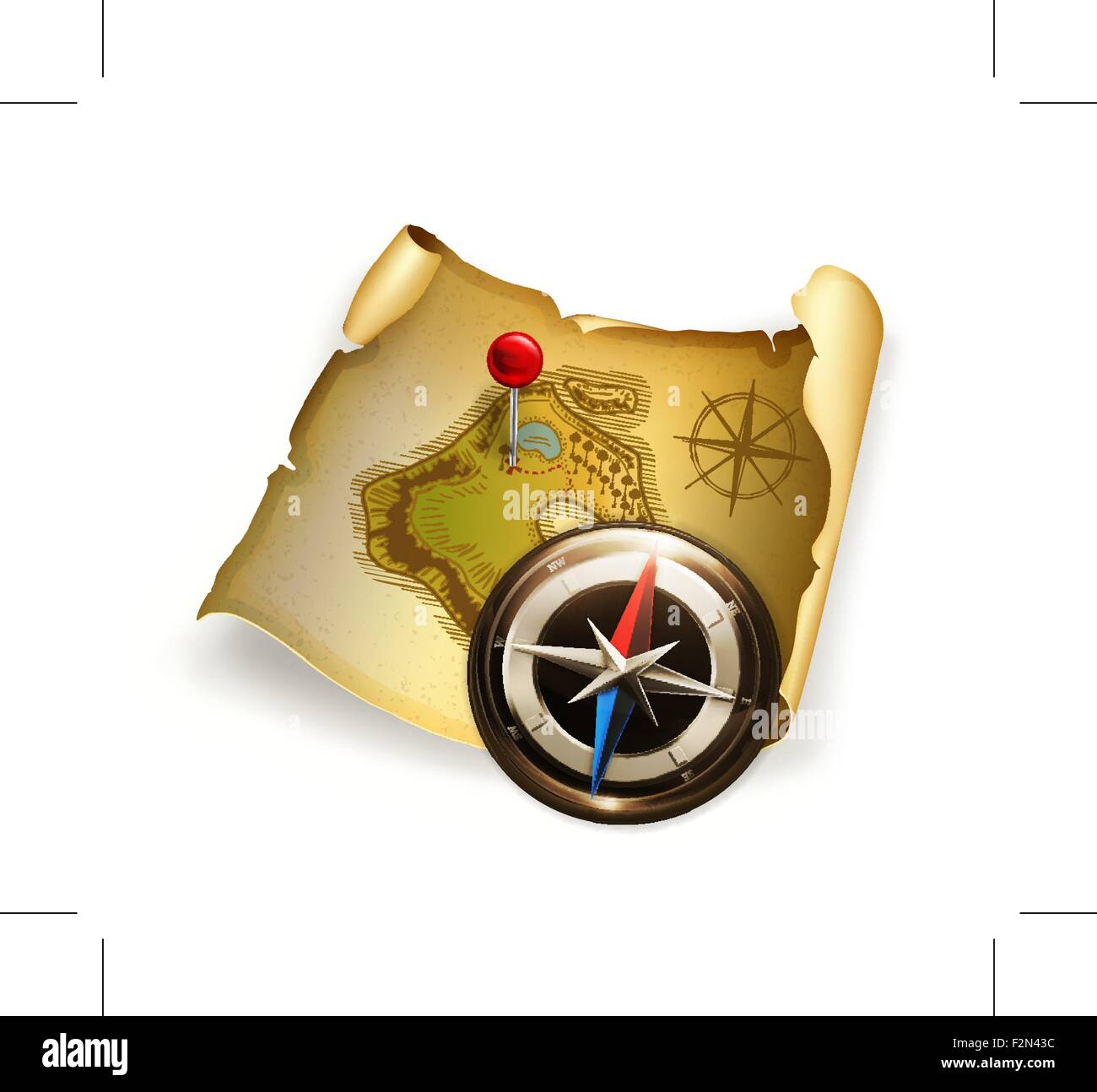 Vecchia mappa Illustrazione Vettoriale