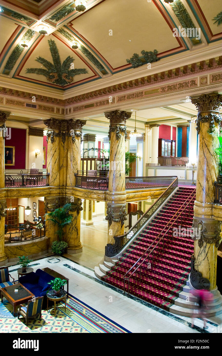 Dal 1895 il 5 stelle, 5 diamond Jefferson Hotel è rimasto uno dei paesi più imponente hotel, Richmond, Virginia Foto Stock