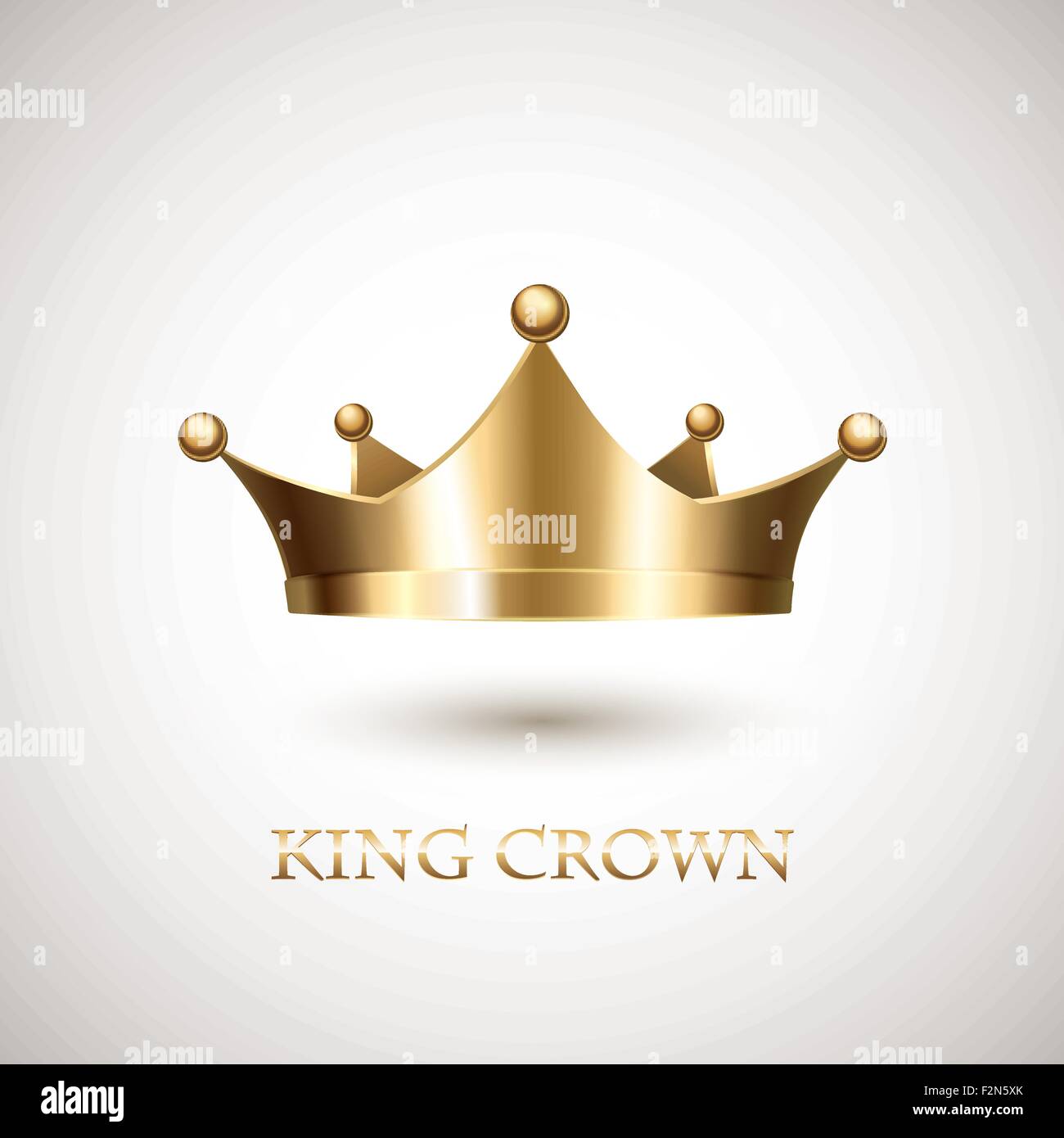 Gold Crown isolati su sfondo bianco Illustrazione Vettoriale