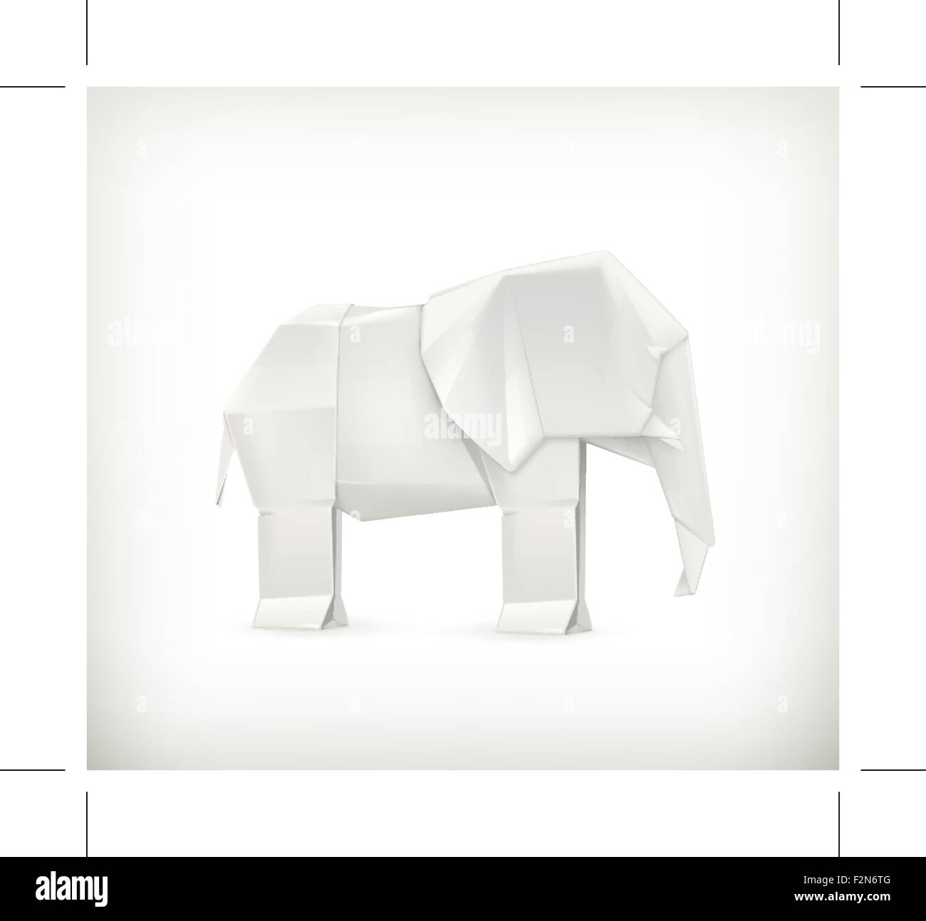 Origami elephant, vettore Illustrazione Vettoriale