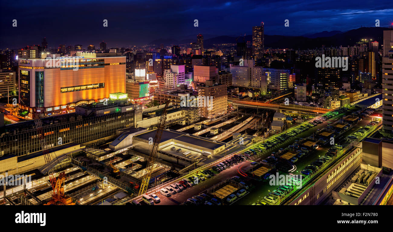 Nel centro storico della città di Hiroshima, Giappone Foto Stock