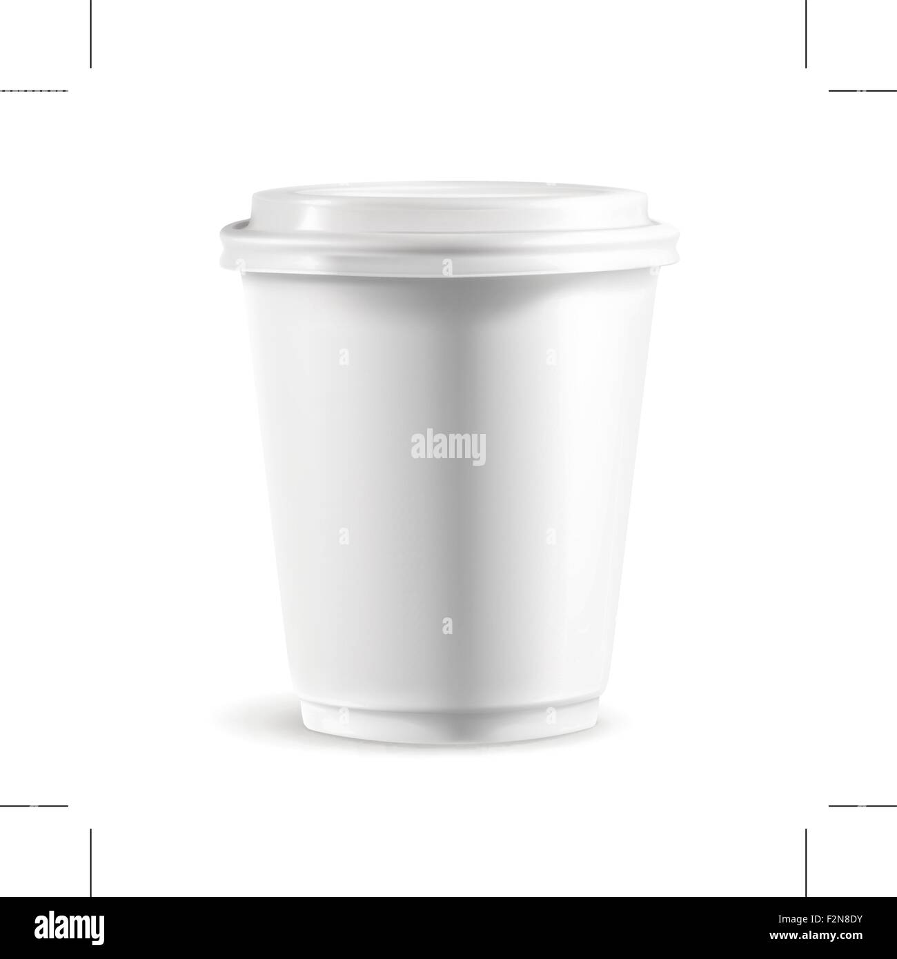 Libro bianco tazza con coperchio, dettagliata illustrazione vettoriale Illustrazione Vettoriale